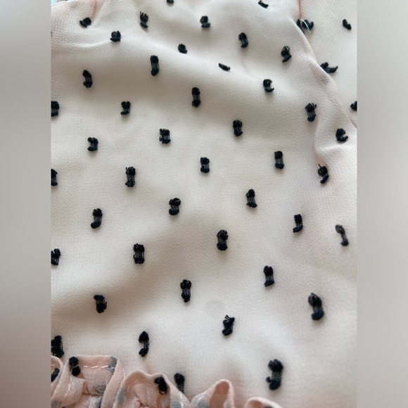 Pipa & Julie Girl’s Party/ Formal Dress Size 6X Soft Pink W/ Swiss Cloth Dots - Picture 6 of 13